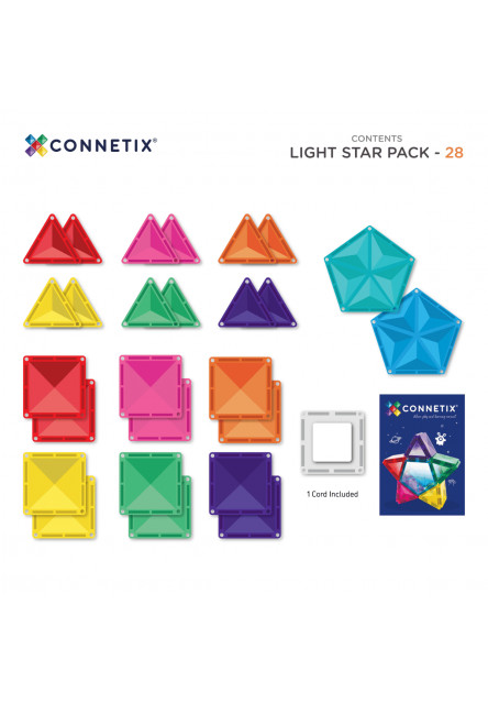 Magnetická stavebnica - Light Star Pack 28 ks
