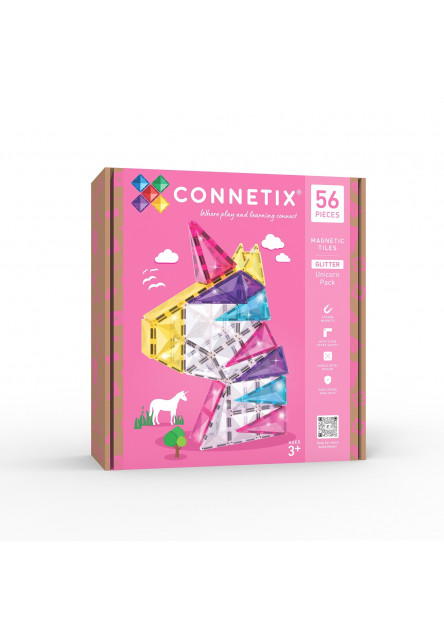 Magnetická stavebnica - Glitter Unicorn Pack 56 ks
