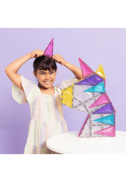 Magnetická stavebnica - Glitter Unicorn Pack 56 ks
