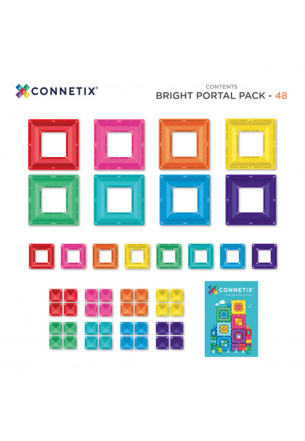Magnetická stavebnica - Bright Portal Pack 48 ks