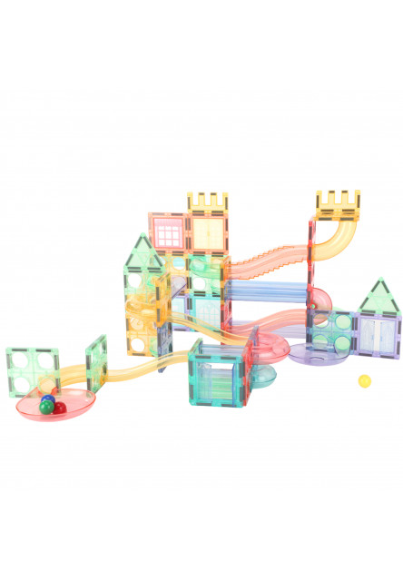 Magnetická stavebnica - Guľôčková dráha Macaron 108 KS