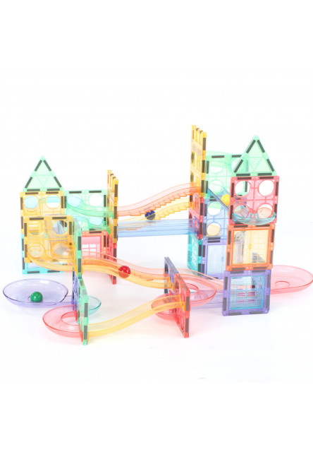 Magnetická stavebnica - Guľôčková dráha Macaron 108 KS