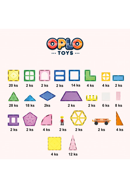 Magnetická stavebnica - Rainbow 150 KS