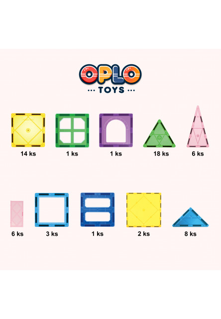 Magnetická stavebnica - Rainbow 60 KS 