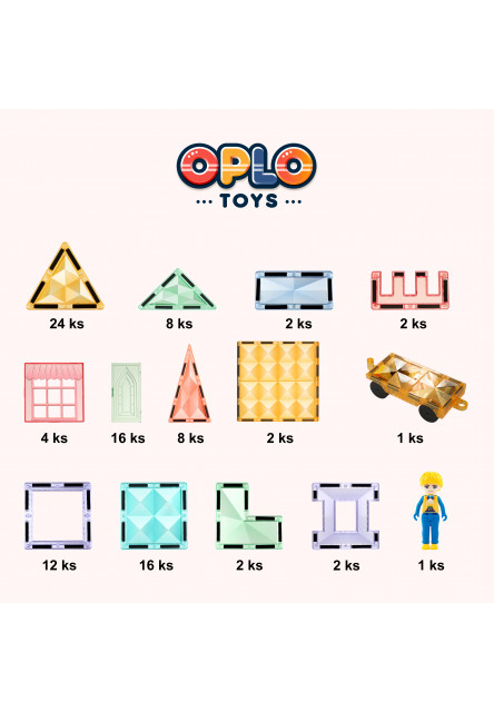 Magnetická stavebnica - Starshine 100 KS 