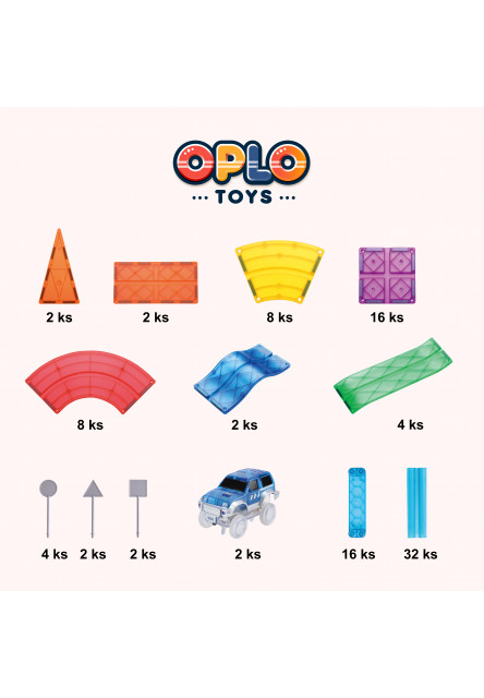 Magnetická závodná dráha - Rainbow 100 KS