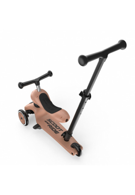 Odrážadlo kolobežka 2v1 Highwaykick 1 Push and Go mocha