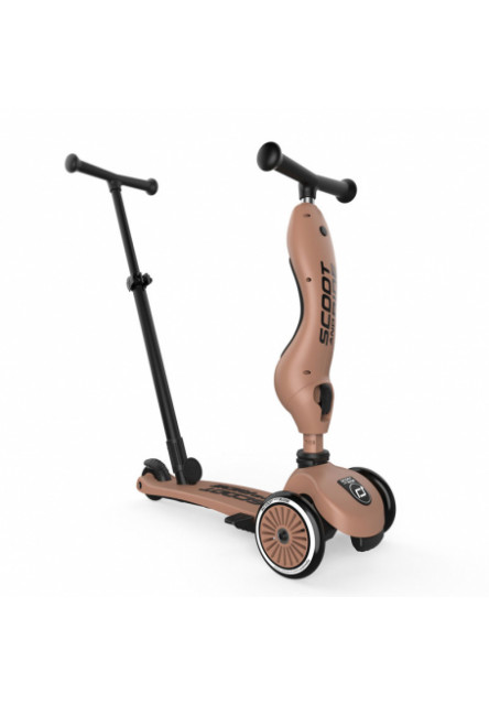 Odrážadlo kolobežka 2v1 Highwaykick 1 Push and Go mocha