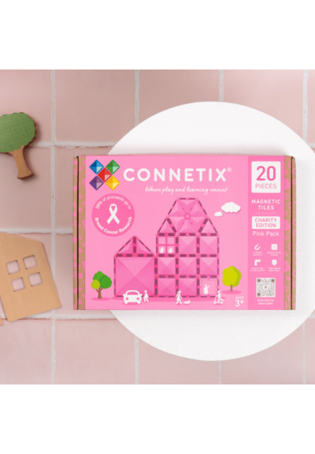 Magnetická stavebnica - Charity Pack Pink 20 ks