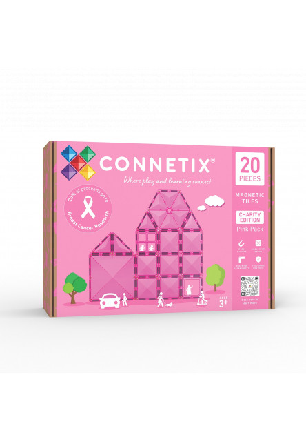 Magnetická stavebnica - Charity Pack Pink 20 ks
