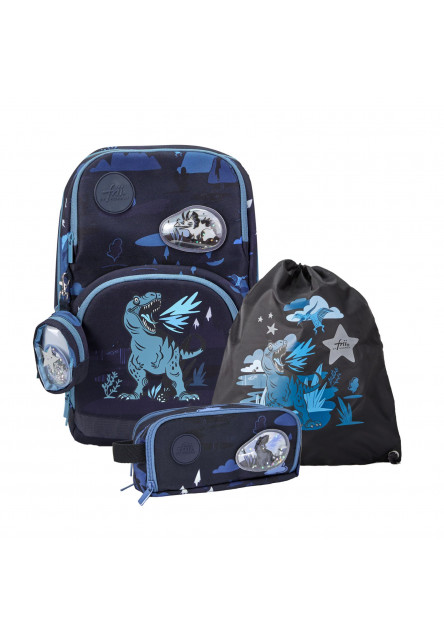 Školská SADA Frii Easy – Dinosaur Dark Blue
