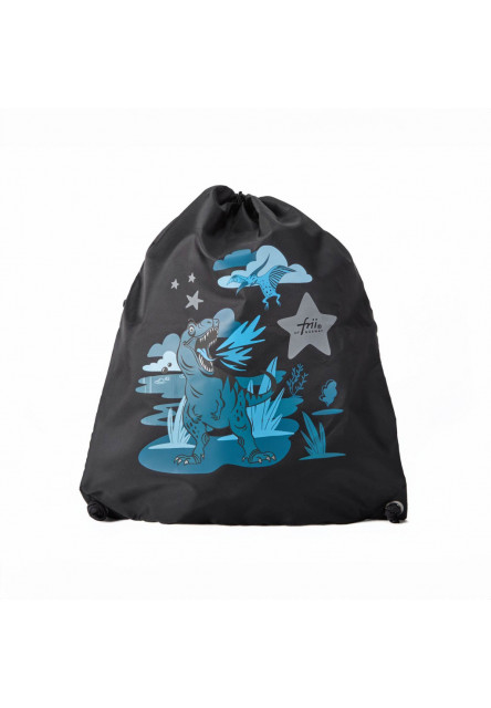 Školská ergonomická sada Retro 22L – Dinosaur Dark Blue