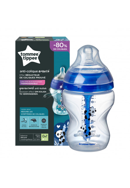 Dojčenská fľaša ANTI-COLIC, 0+, 260 ml, modrá, 1ks