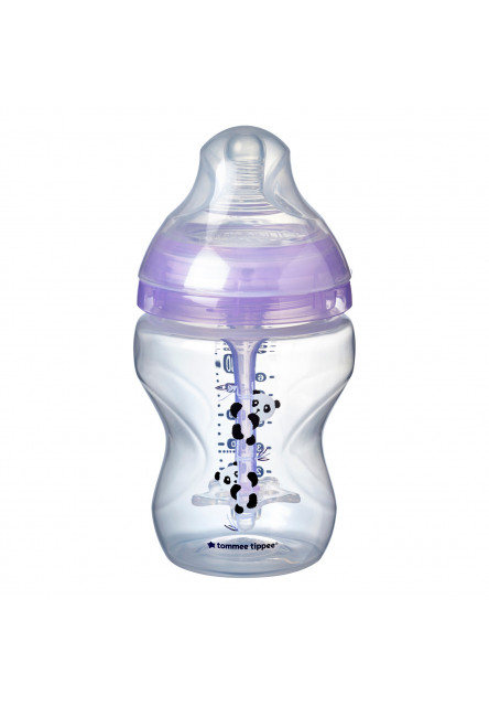 Dojčenská fľaša ANTI-COLIC, advanced, 0+, 260 ml, fialová, 1ks Tommee Tippee