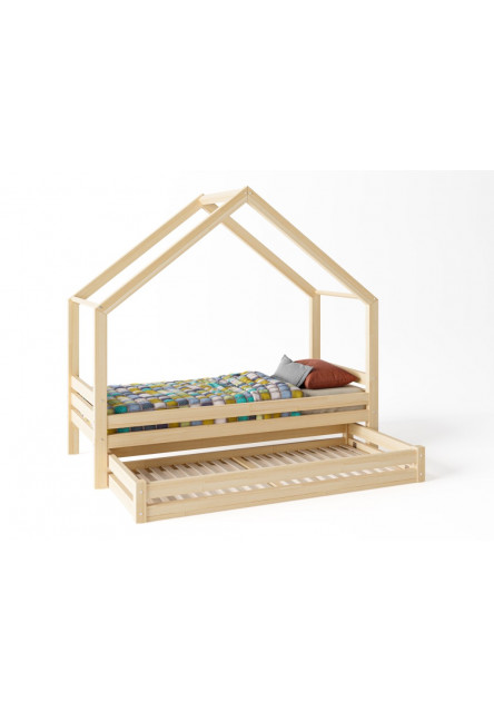 Domčeková posteľ DOMINANT Premium s voliteľnou zábranou rozmer lôžka: 90 x 180 cm, šuplík, nožičky: s nožičkami a so šuplíkom, zábrany: predná