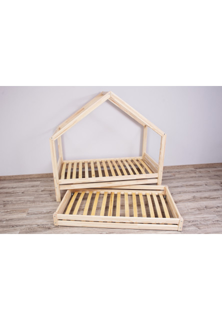 Domčeková posteľ DOMINANT Premium s voliteľnou zábranou rozmer lôžka: 90 x 190 cm, šuplík, nožičky: s nožičkami a so šuplíkom, zábrany: predná