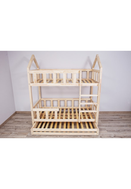 Domčeková poschodová posteľ Premium so zvislou zábranou Elis Design rozmer lôžka: 70 x 140 cm
