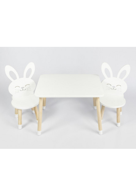 Elis design Detský stôl a stoličky Zajačik variant: stôl + 2 stoličky
