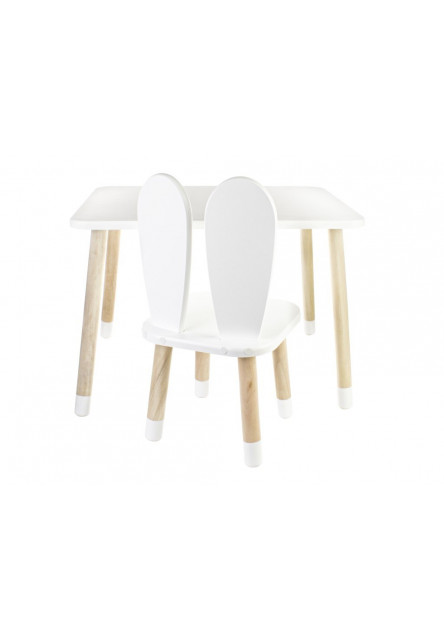 Detský stôl a stoličky Zajačie ušká variant: stôl + 1 stolička