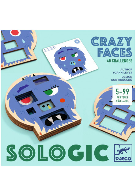 Bláznivé tváre: stolová logická hra pre 1 hráča DJECO