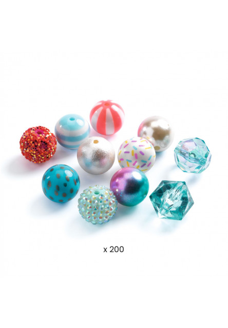 Bublinkové korálky strieborné (200+ ks)