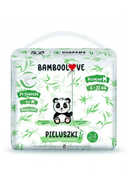 Plienky jednorazové bambus veľ. M 6-11 kg 24 ks