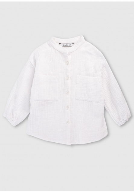 Palma - Biela mušelínová detská košeľa