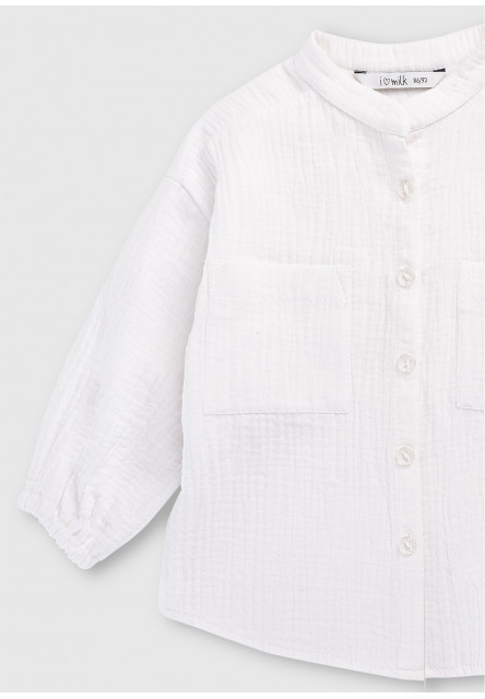 Palma - Biela mušelínová detská košeľa