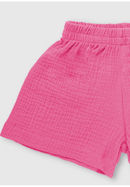 Palma - ružové mušelínové detské šortky