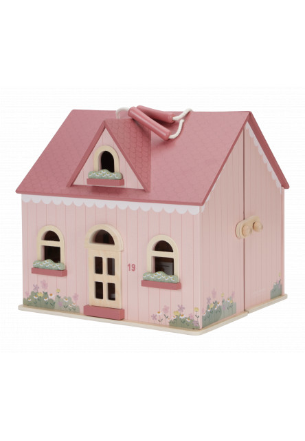 Domček pre bábiky drevený prenosný