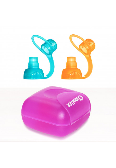 ChooMee SoftSip náustky na kapsičku 2ks v puzdre (Orange / Aqua)