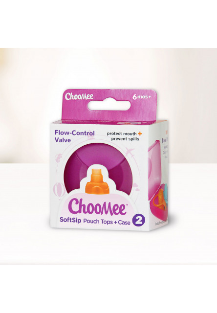 ChooMee SoftSip náustky na kapsičku 2ks v puzdre (Orange / Aqua)