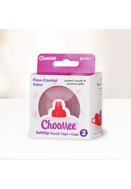 ChooMee SoftSip náustky na kapsičku 2ks v puzdre (Red / Purple)