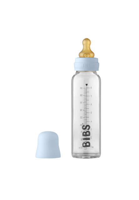 Baby Bottle sklenená fľaša 225ml (Baby Blue) BIBS