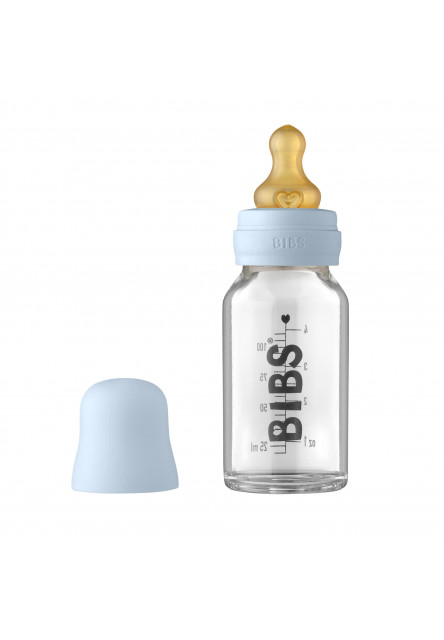 Baby Bottle sklenená fľaša 110ml (Baby Blue) BIBS
