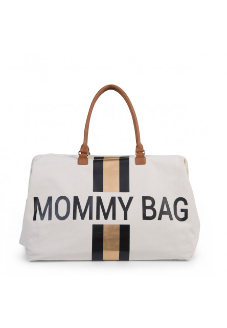 Prebaľovacia taška  Mommy Bag Big Off White / Black Gold Childhome