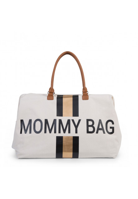 Prebaľovacia taška  Mommy Bag Big Off White / Black Gold