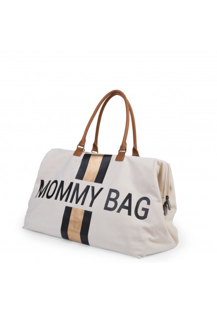 Prebaľovacia taška  Mommy Bag Big Off White / Black Gold