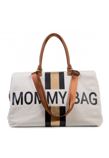 Prebaľovacia taška  Mommy Bag Big Off White / Black Gold