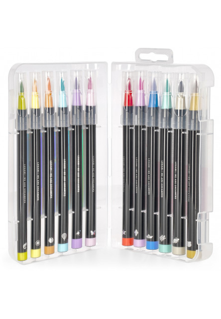 Súprava fixiek Legami Set Of 12 Brush Markers - Brush Markers - Pastel Colours - Chýbajúca fixka