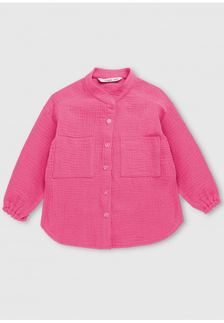 Detská košeľa z mušelínu ružová