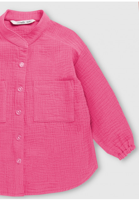 Detská košeľa z mušelínu ružová