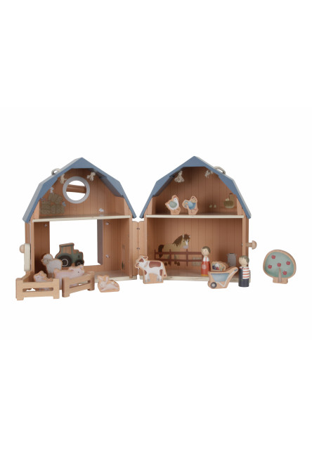 Domček pre bábiky drevený prenosný Farma Little Dutch
