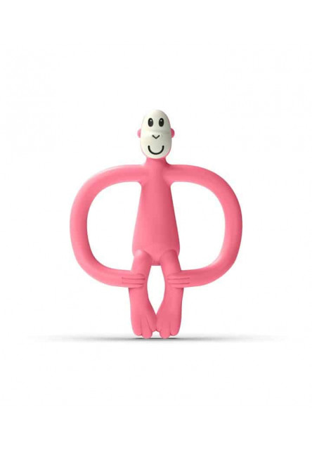 Hryzátko a zubná kefka teether pink Matchstick Monkey