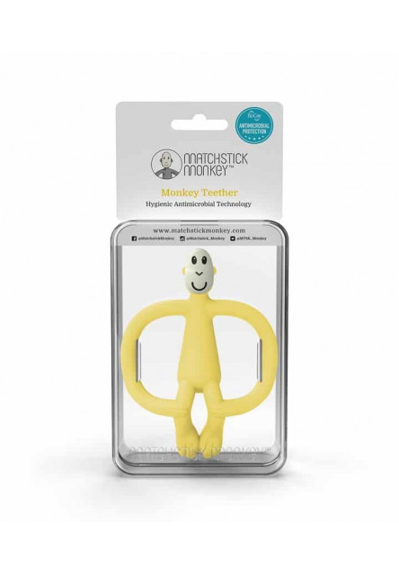 Hryzátko a zubná kefka teether yellow