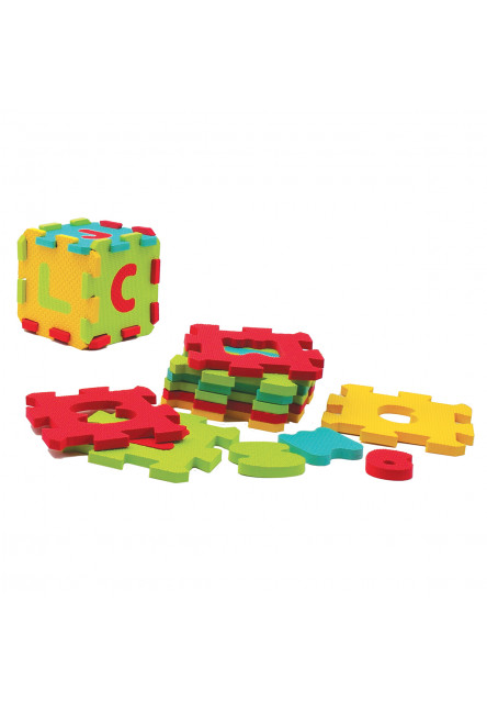 Puzzle penové 90x90cm písmená a čísla