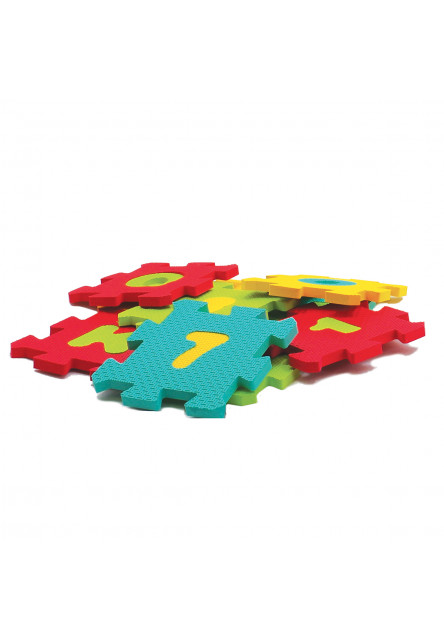 Puzzle penové 90x90cm písmená a čísla