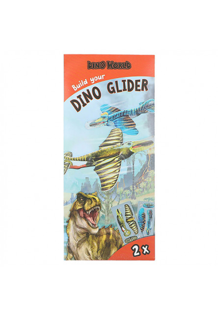 ASST | Lietajúce hádzadlo Build your Dino Glider, 2ks v balení, Oranžová Dino World