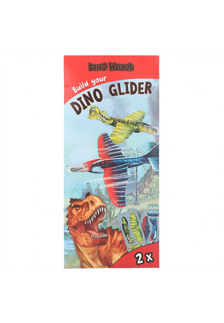 ASST | Lietajúce hádzadlo Build your Dino Glider, 2ks v balení, Červená Dino World