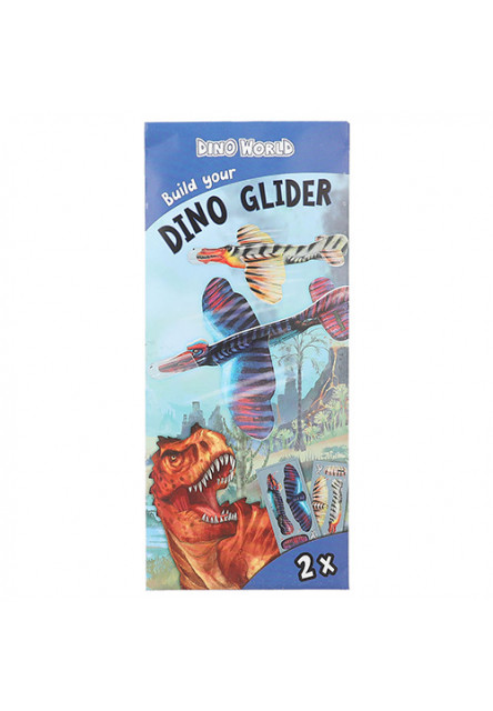 ASST | Lietajúce hádzadlo Build your Dino Glider, 2ks v balení, Tmavomodrá Dino World